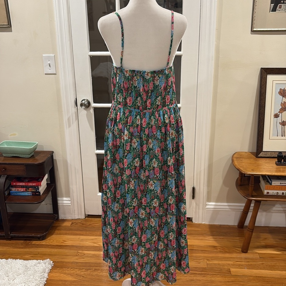 Floral Smocked Maxi Dress - Green Multi - Picture 5 of 8